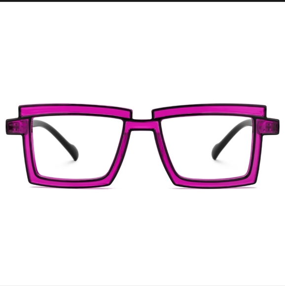 Anime Colorful Full‎ Rim Rectangular Acetic Spectacles - Picture 1 of 7